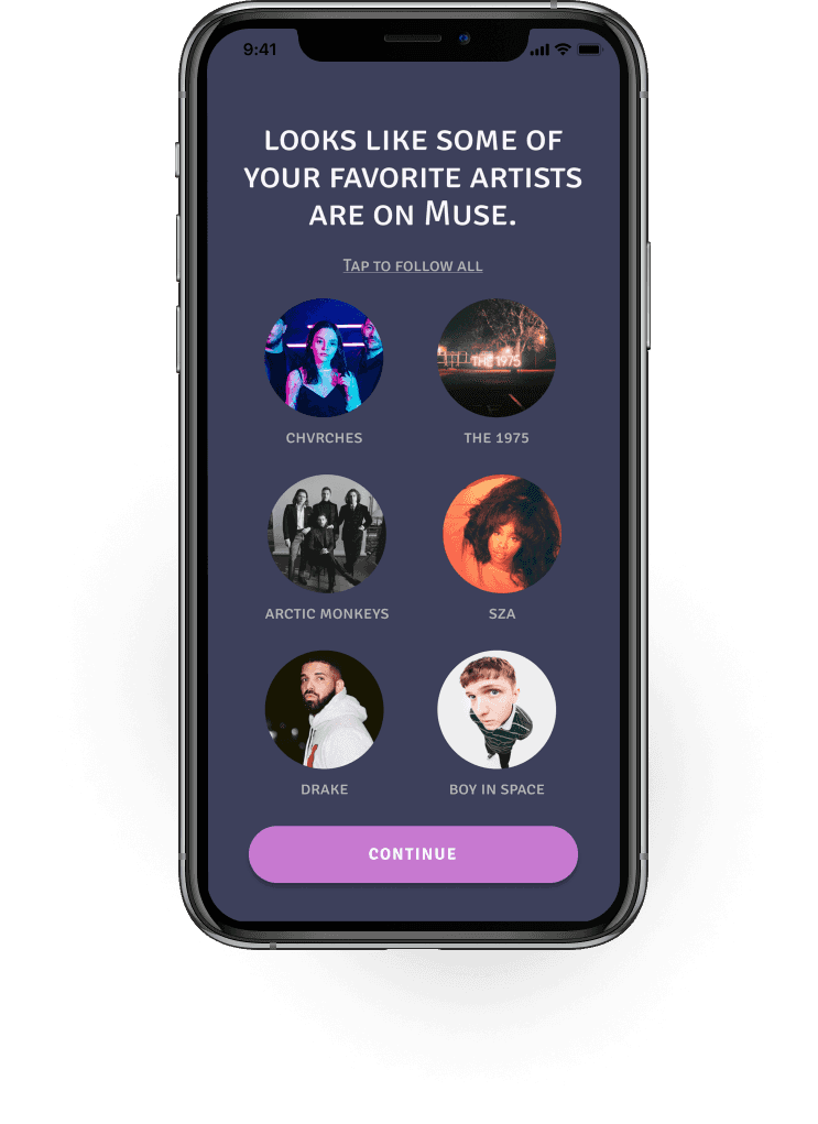 muse artists mockup
